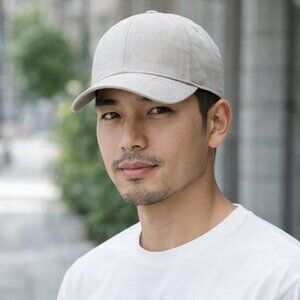 Vince Heather Gray linen Baseball Cap